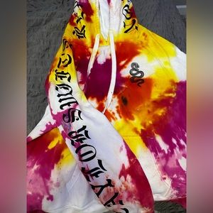 Custom tie-dyed, original white reputation sweatshirt, super soft